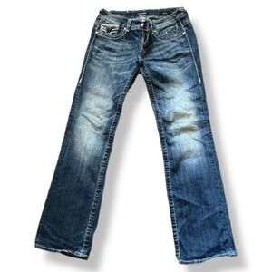 Vigoss Women's Low Rise Boot Cut Jeans in Blue